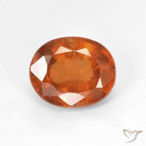 Grenat Hessonite Orange moyen naturelle ovale, 1.75 ct, VS