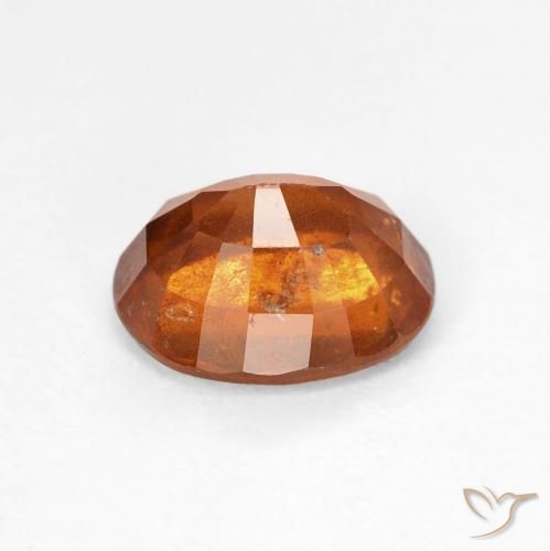 Grenat Hessonite Orange moyen naturelle ovale, 1.75 ct, VS