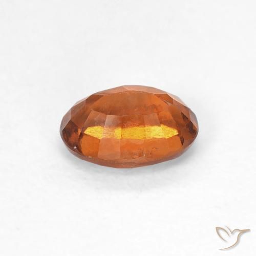 Grenat Hessonite Medium Dark-Orange naturelle ovale, 0.83 ct, VS