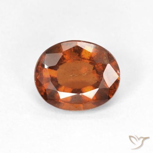 1.50ct Naturel Orange foncé Grenat Hessonite, ovale, VS