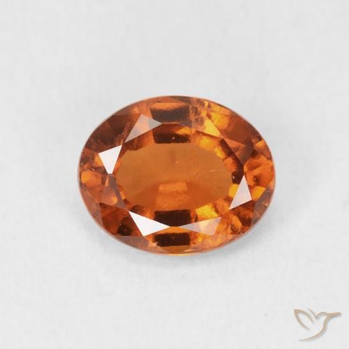 1.28ct Naturel Orange foncé Grenat Hessonite, ovale, VS