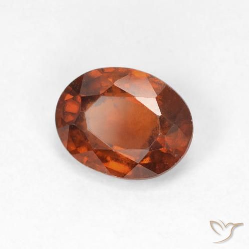 Grenat Hessonite Orange foncé naturelle ovale, 1.81 ct, VS