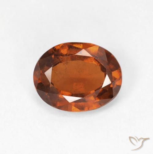 1.41ct Naturel Ambre orange Grenat Hessonite, ovale, VS