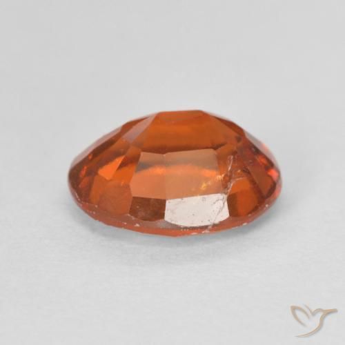 Grenat Hessonite Medium Dark-Orange naturelle ovale, 2.06 ct, VS