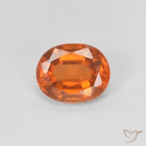 1.14ct Naturel Orange moyen Grenat Hessonite, ovale, VS