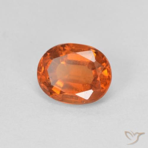 Grenat Hessonite Orange moyen naturelle ovale, 1.14 ct, VS