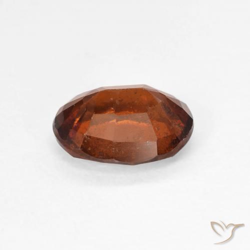 Grenat Hessonite Ambre orange naturelle ovale, 1.45 ct, VS