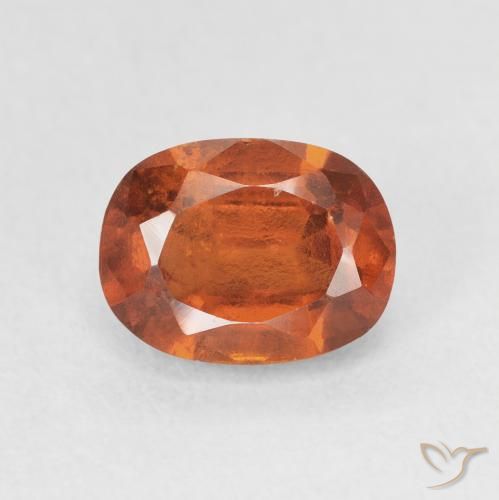Grenat Hessonite Orange feu naturelle Coussin, 2.08 ct, VS-SI
