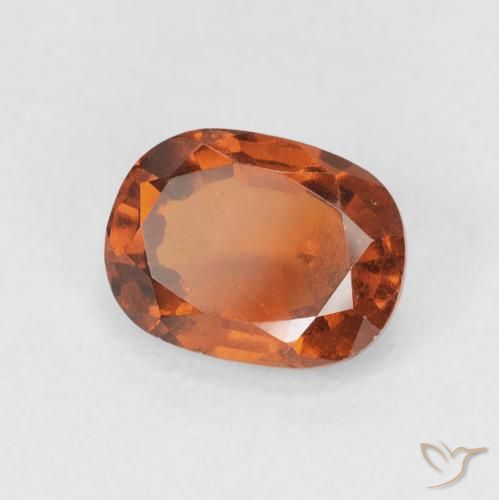 Grenat Hessonite Orange rougeâtre naturelle Coussin, 1.83 ct, VS-SI