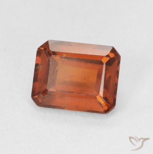 Grenat Hessonite Orange moyen naturelle Octogone / coupe Émeraude, 1.77 ct, VS-SI