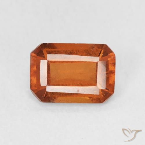 1.19ct Naturel Orange feu Grenat Hessonite, Taille émeraude, VS-SI