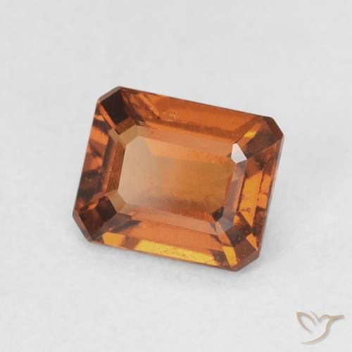 Grenat Hessonite Orange moyen naturelle Octogone / coupe Émeraude, 1.18 ct, VVS-VS