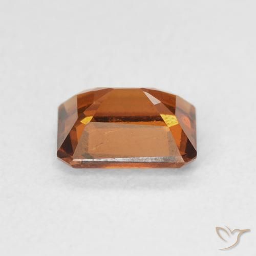 Grenat Hessonite Orange moyen naturelle Octogone / coupe Émeraude, 1.18 ct, VVS-VS