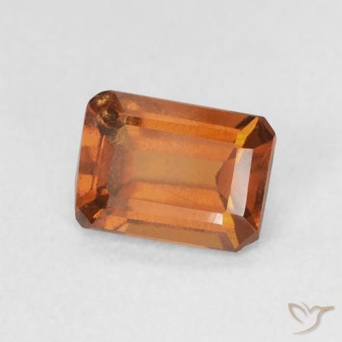 Grenat Hessonite Orange foncé naturelle Octogone / coupe Émeraude, 1.10 ct, VVS-VS
