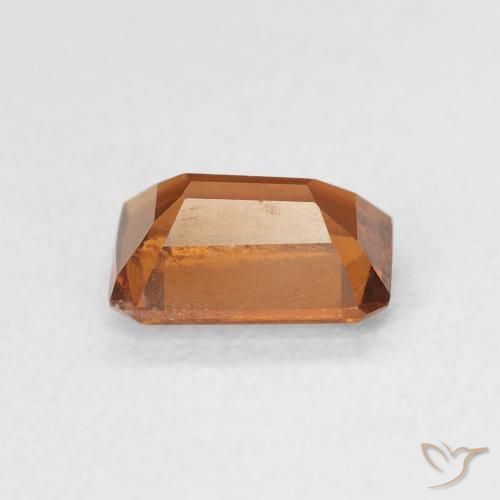 Grenat Hessonite Orange foncé naturelle Octogone / coupe Émeraude, 1.10 ct, VVS-VS