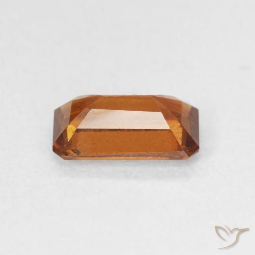 Grenat Hessonite Orange foncé naturelle Octogone / coupe Émeraude, 1.23 ct, VVS-VS