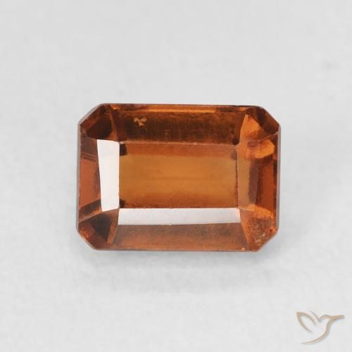 Grenat Hessonite Orange foncé naturelle Octogone / coupe Émeraude, 1.50 ct, VVS-VS