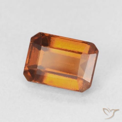 Grenat Hessonite Orange foncé naturelle Octogone / coupe Émeraude, 1.50 ct, VVS-VS