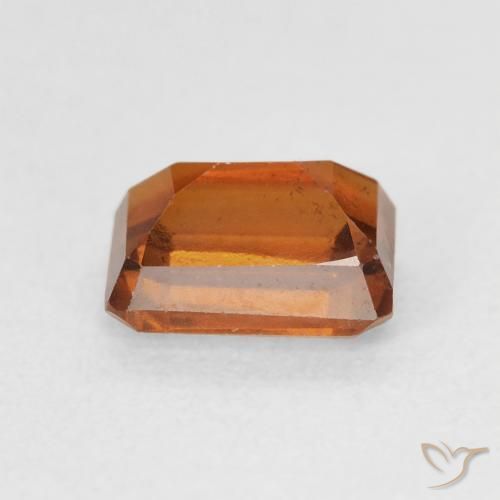 Grenat Hessonite Medium Dark-Orange naturelle Octogone / coupe Émeraude, 1.50 ct, VVS-VS