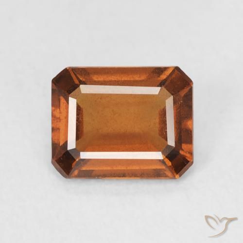 Grenat Hessonite Medium Dark-Orange naturelle Octogone / coupe Émeraude, 1.27 ct, VVS-VS