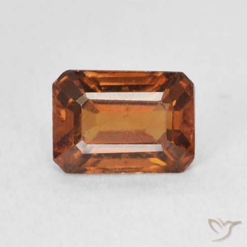 Grenat Hessonite Orange moyen naturelle Octogone / coupe Émeraude, 1.50 ct, VVS-VS
