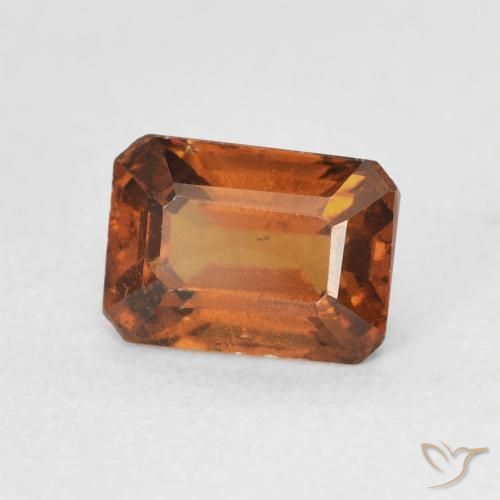 Grenat Hessonite Orange moyen naturelle Octogone / coupe Émeraude, 1.50 ct, VVS-VS