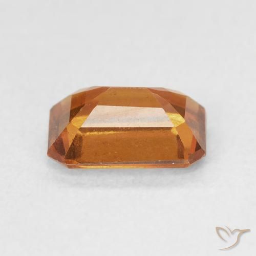 Grenat Hessonite Orange foncé naturelle Octogone / coupe Émeraude, 1.50 ct, VVS-VS