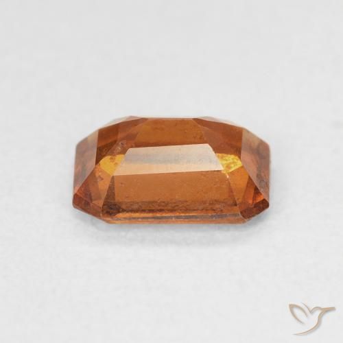 Grenat Hessonite Orange foncé naturelle Octogone / coupe Émeraude, 1.08 ct, VVS-VS