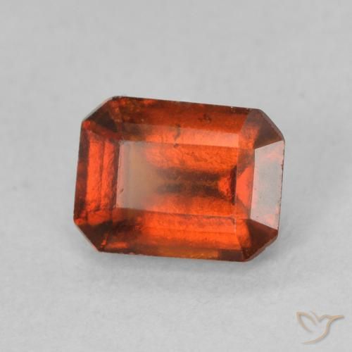 Grenat Hessonite Orange foncé naturelle Octogone / coupe Émeraude, 1.41 ct, VS