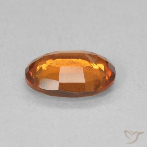 Grenat Hessonite Orange feu naturelle ovale, 1.15 ct, VS