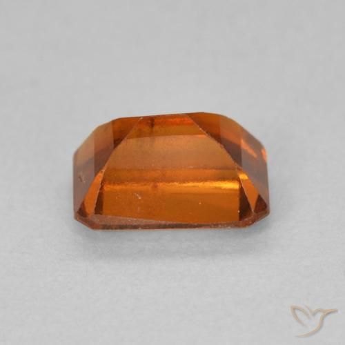 Grenat Hessonite Orange rougeâtre naturelle Octogone / coupe Émeraude, 1.28 ct, VS