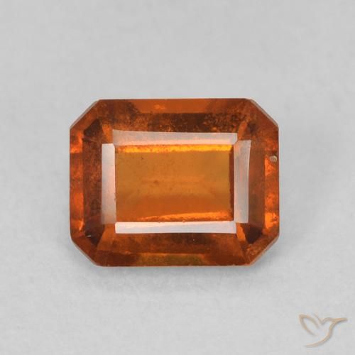 Grenat Hessonite Orange moyen naturelle Octogone / coupe Émeraude, 1.07 ct, VS