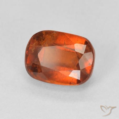 Grenat Hessonite Orange rougeâtre naturelle Coussin, 2.43 ct, VS