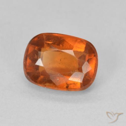 Grenat Hessonite Orange feu naturelle Coussin, 2.03 ct, VS