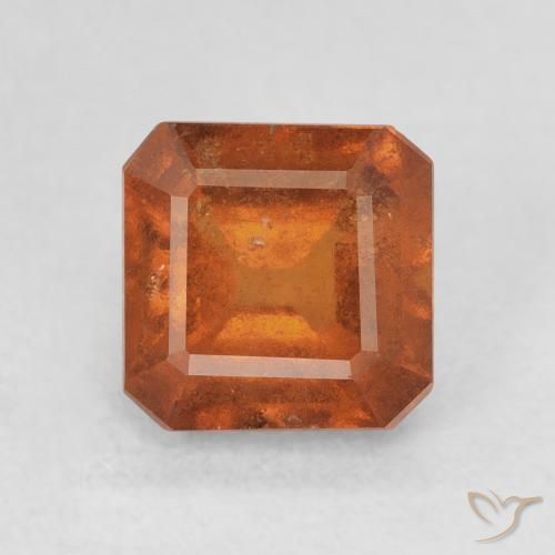 Grenat Hessonite Orange foncé naturelle Octogone / coupe Émeraude, 2.03 ct, VS