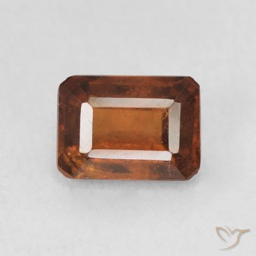 1.38ct Naturel Orange feu Grenat Hessonite, Taille émeraude, VS