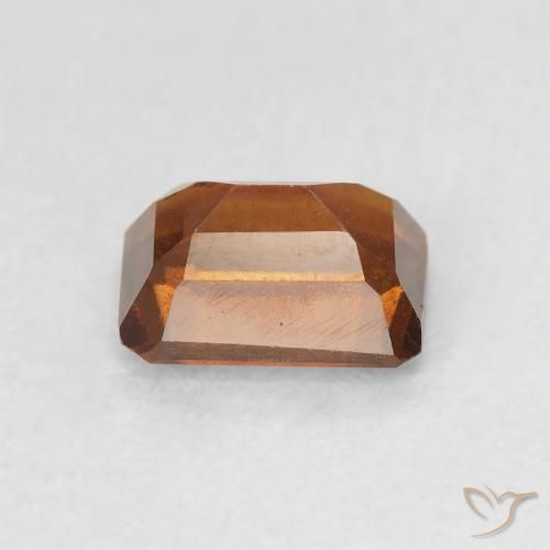 Grenat Hessonite Orange feu naturelle Octogone / coupe Émeraude, 1.38 ct, VS