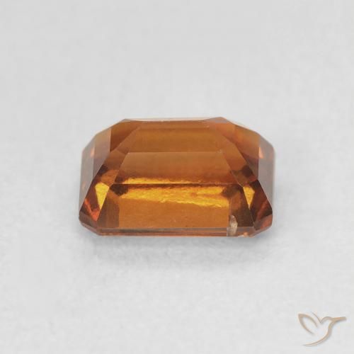 Grenat Hessonite Orange rougeâtre naturelle Octogone / coupe Émeraude, 1.38 ct, VS