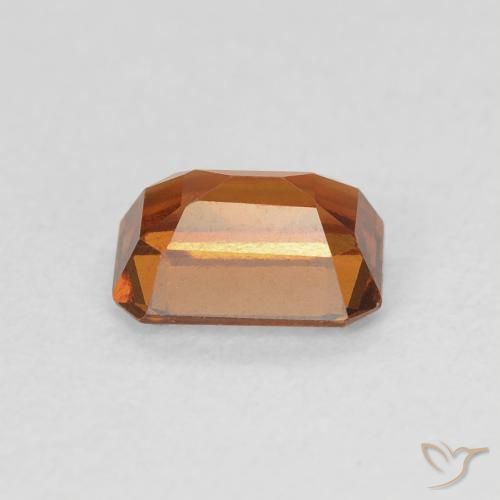 Grenat Hessonite Orange moyen naturelle Octogone / coupe Émeraude, 1.14 ct, VVS-VS
