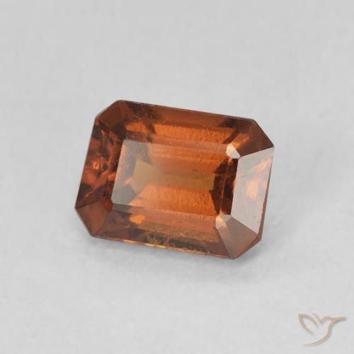 Grenat Hessonite Orange moyen naturelle Octogone / coupe Émeraude, 1.18 ct, VVS-VS