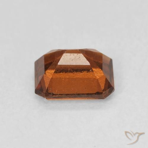 Grenat Hessonite Ambre orange naturelle Octogone / coupe Émeraude, 1.04 ct, VVS-VS