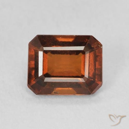 Grenat Hessonite Orange moyen naturelle Octogone / coupe Émeraude, 1.49 ct, VVS-VS