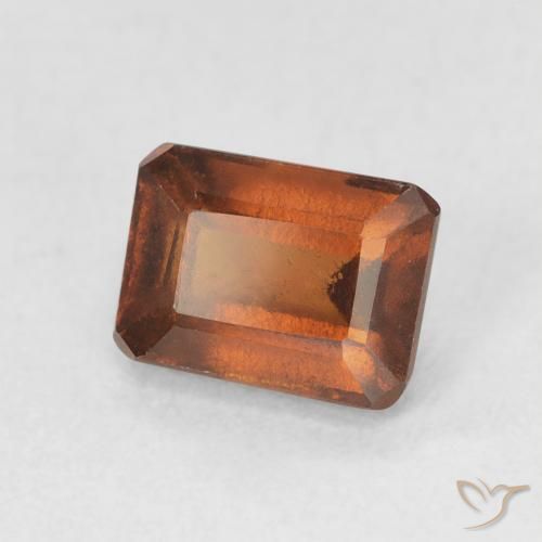 Grenat Hessonite Orange foncé naturelle Octogone / coupe Émeraude, 1.58 ct, VVS-VS