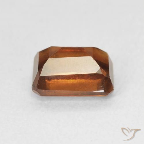 Grenat Hessonite Orange foncé naturelle Octogone / coupe Émeraude, 1.58 ct, VVS-VS