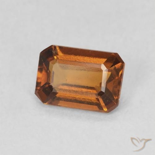 Grenat Hessonite Orange brunâtre naturelle Octogone / coupe Émeraude, 0.91 ct, VVS-VS