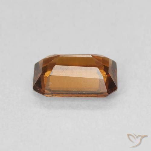 Grenat Hessonite Orange brunâtre naturelle Octogone / coupe Émeraude, 0.91 ct, VVS-VS
