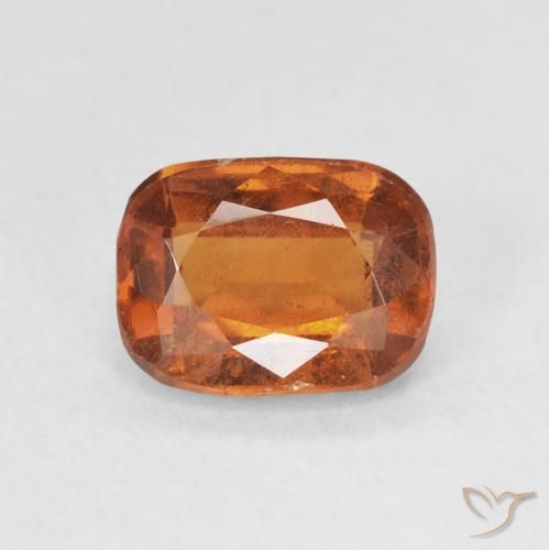 Grenat Hessonite Orange foncé naturelle Coussin, 1.81 ct, VS