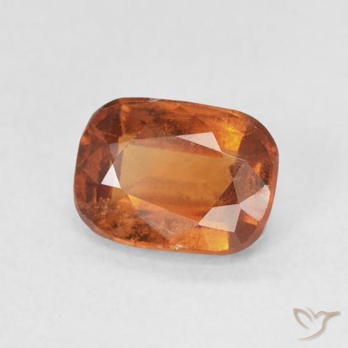 Grenat Hessonite Orange foncé naturelle Coussin, 1.81 ct, VS