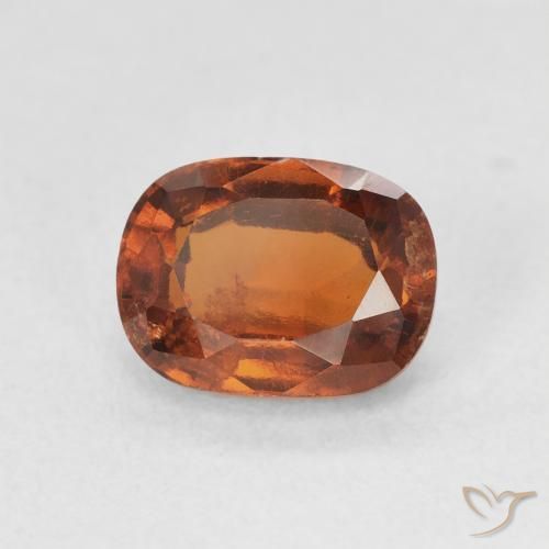 Grenat Hessonite Orange foncé naturelle Coussin, 1.88 ct, VS