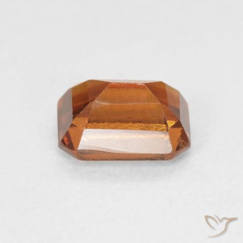 Grenat Hessonite Orange foncé naturelle Octogone / coupe Émeraude, 1.06 ct, VS
